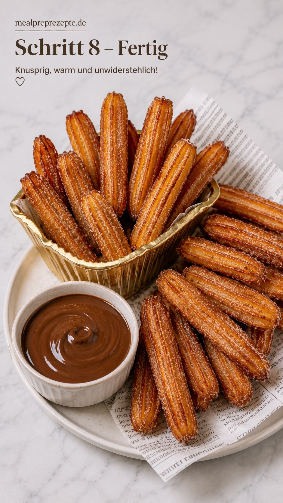 Airfryer Churros Mit Schokolade - Knusprig Ohne Frittieröl