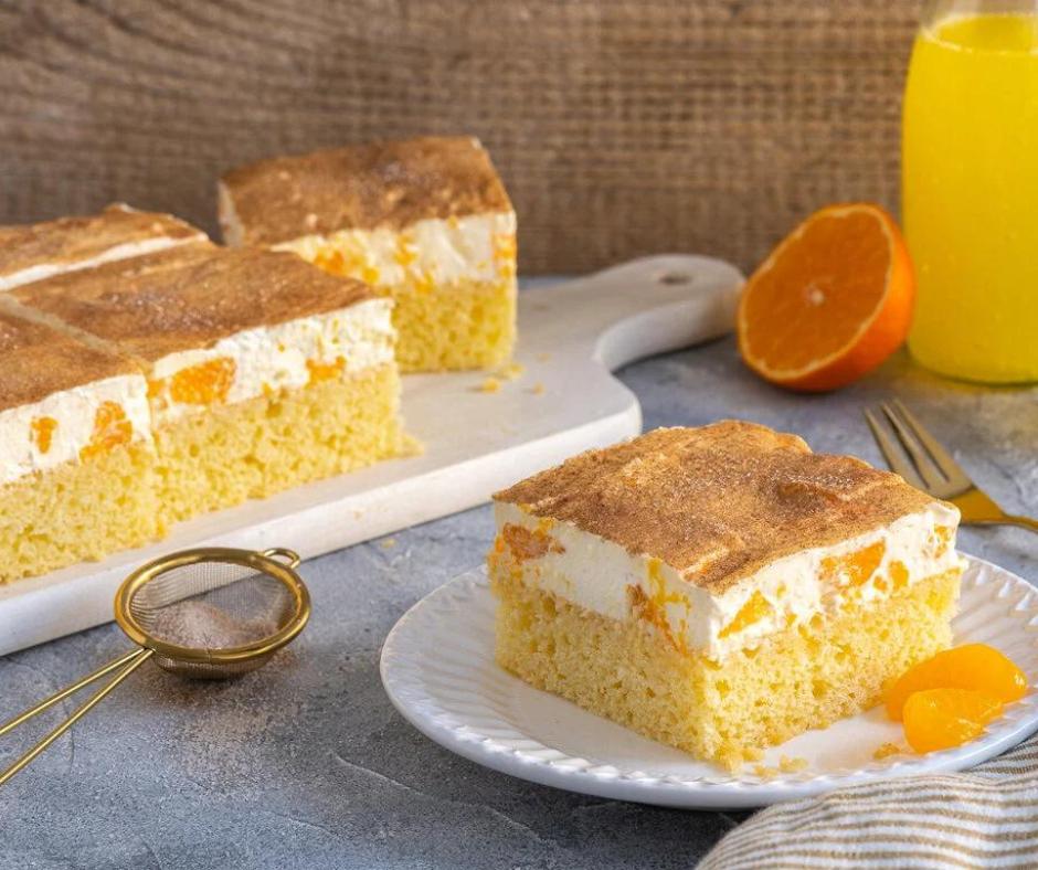 Geschnittene Fanta Kuchenstücke