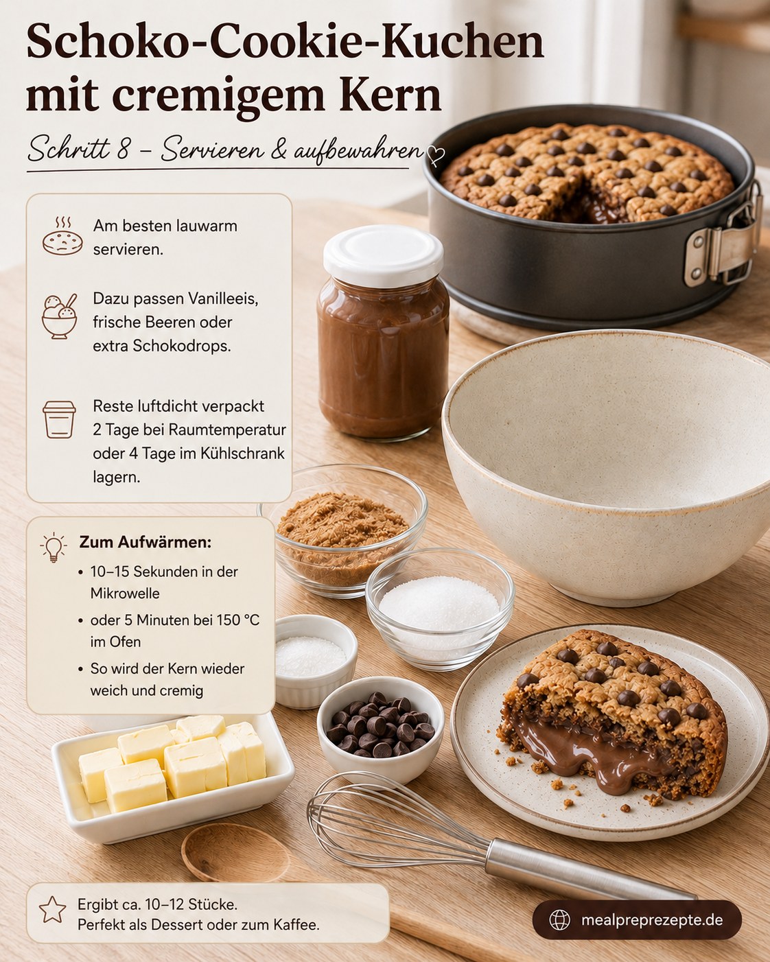 Nutella Cookie Kuchen Mit Schmelzkern