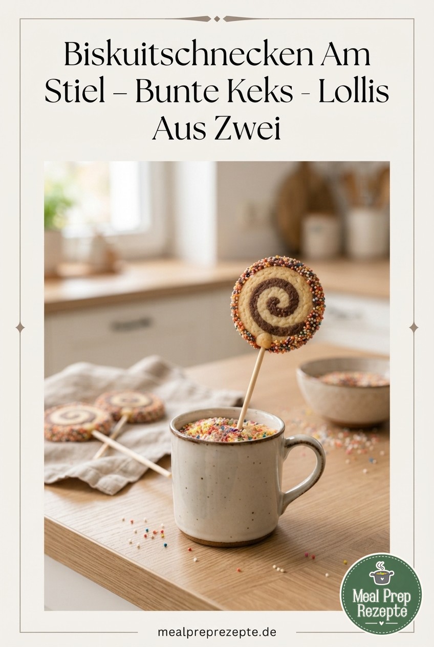 Biskuitschnecken Am Stiel - Bunte Keks - Lollis Aus Zwei