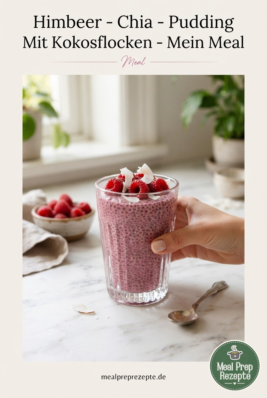 Himbeer - Chia - Pudding Mit Kokosflocken - Mein Meal -