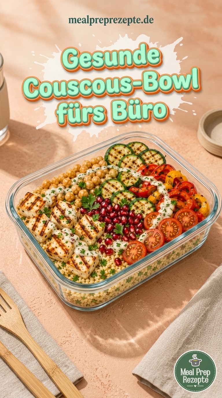 Gesunde Couscous-Bowl fürs Büro