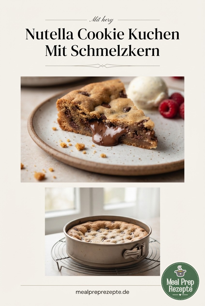 Nutella Cookie Kuchen Mit Schmelzkern