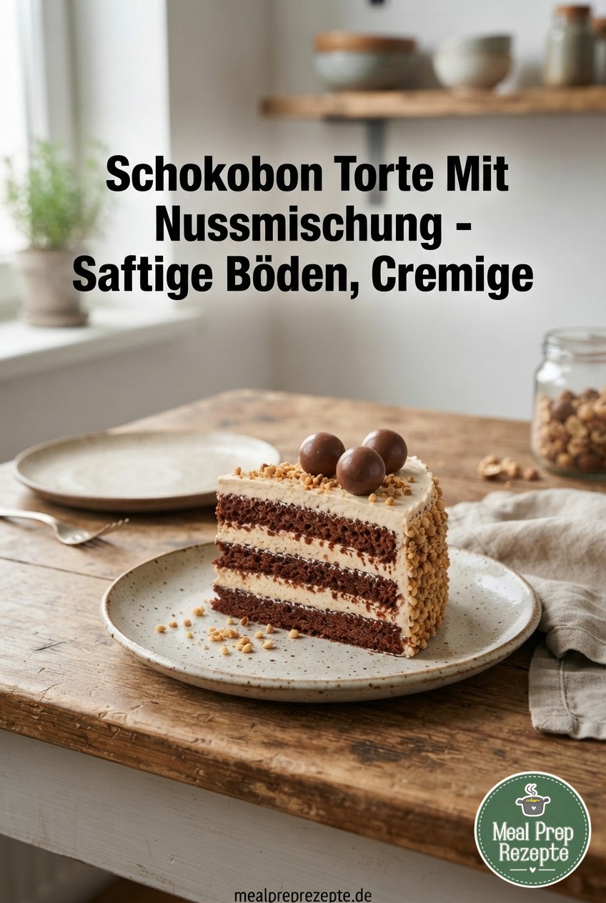 Schokobon Torte Mit Nussmischung - Saftige Böden, Cremige