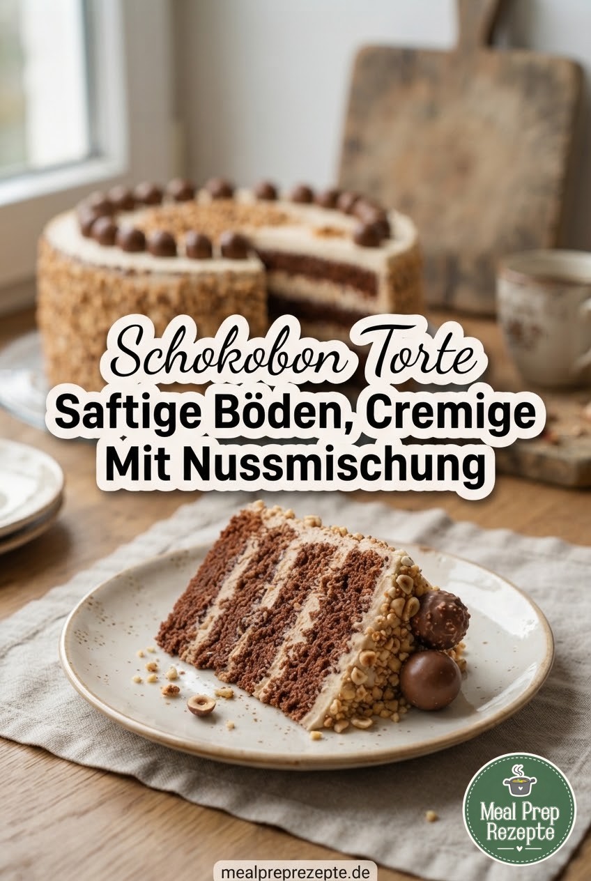 Schokobon Torte Mit Nussmischung - Saftige Böden, Cremige