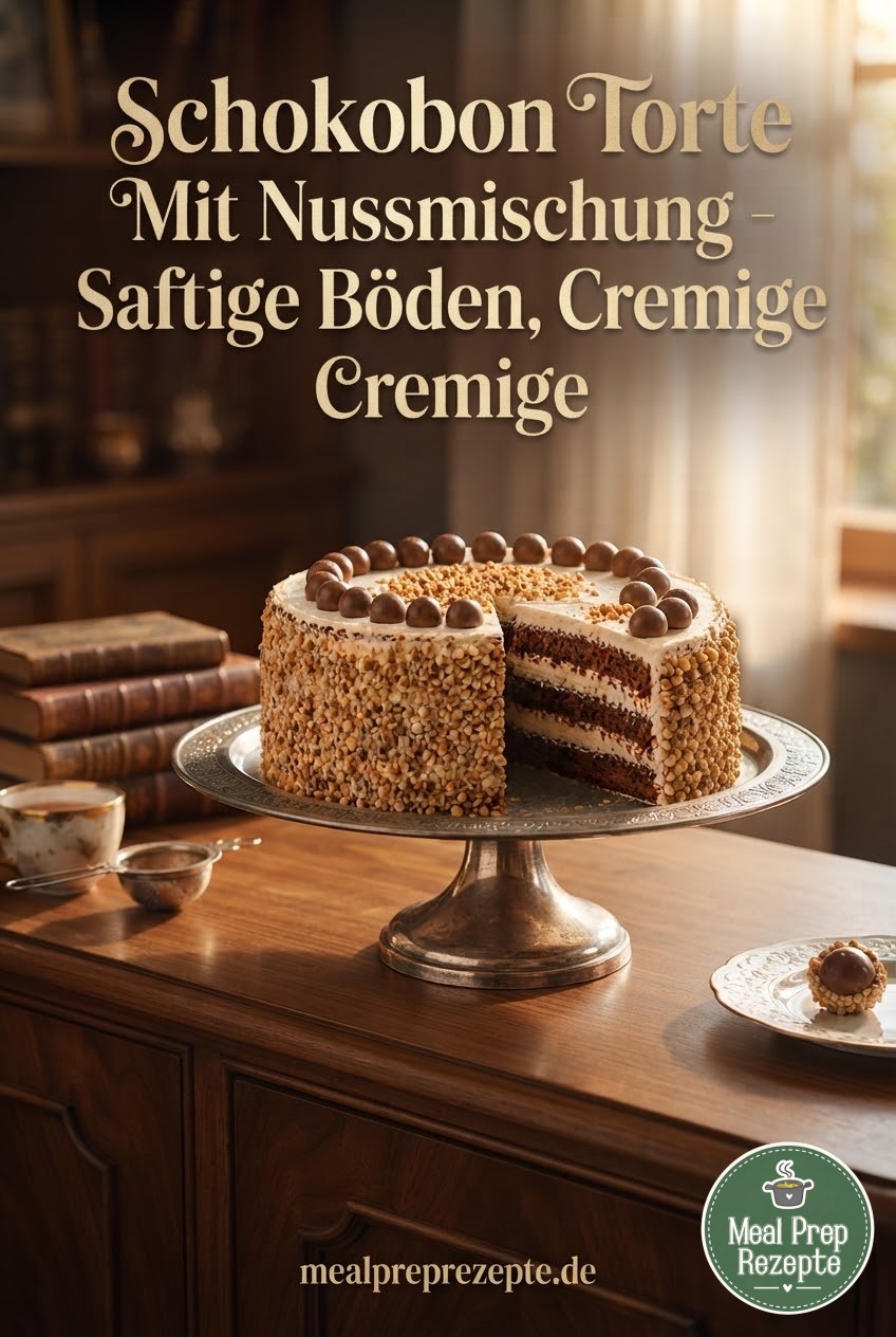 Schokobon Torte Mit Nussmischung - Saftige Böden, Cremige