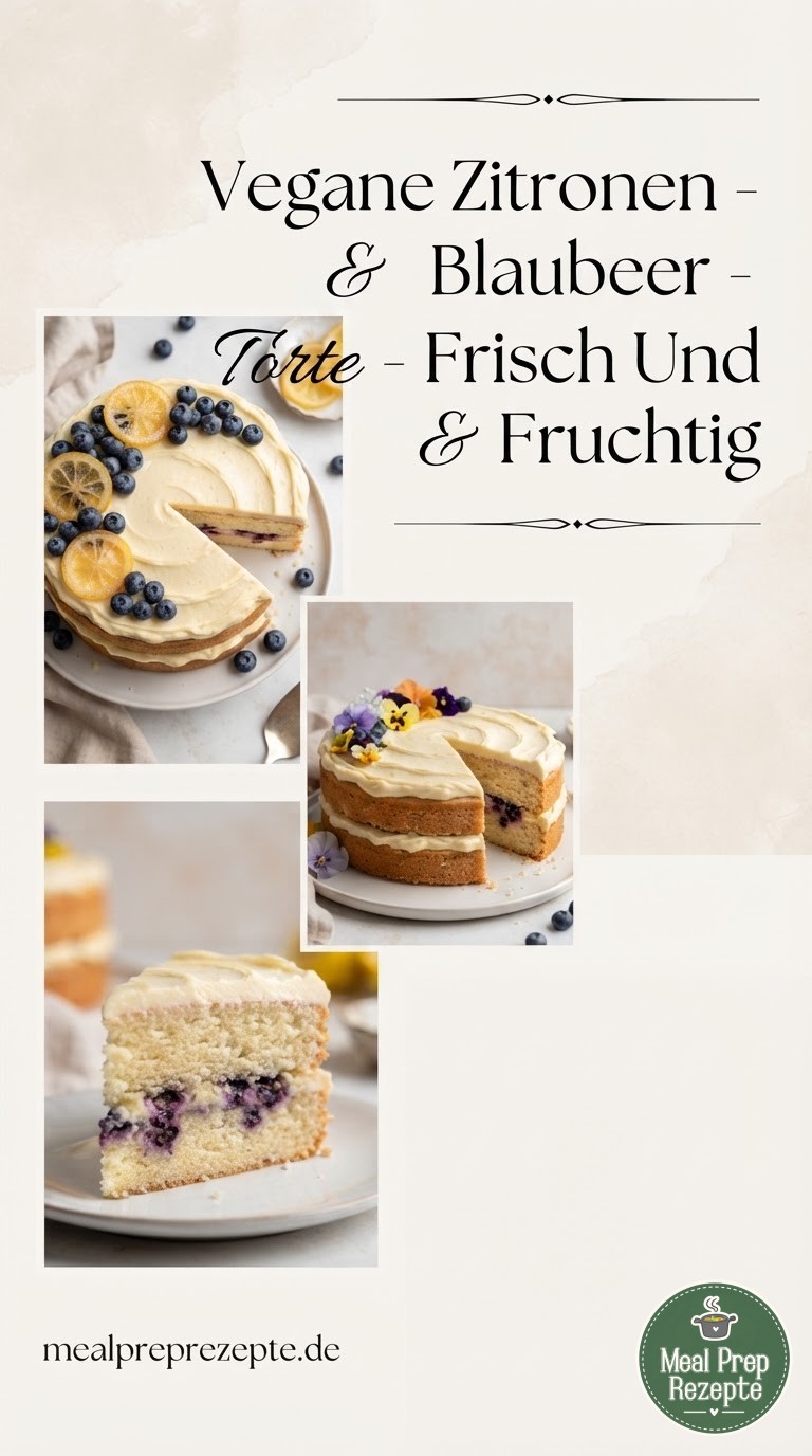 Vegane Zitronen - Blaubeer - Torte - Frisch Und Fruchtig