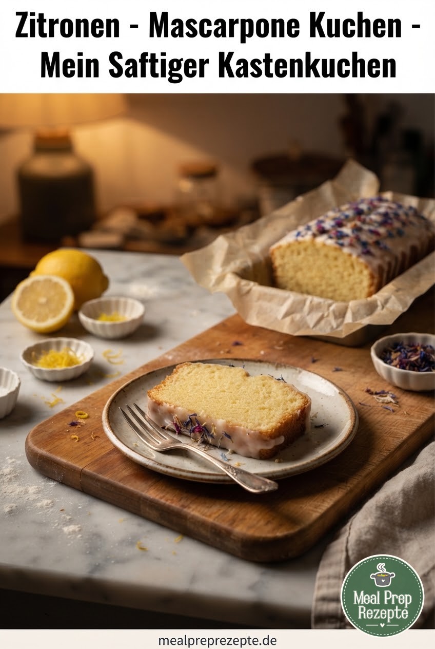 Zitronen - Mascarpone Kuchen - Mein Saftiger Kastenkuchen