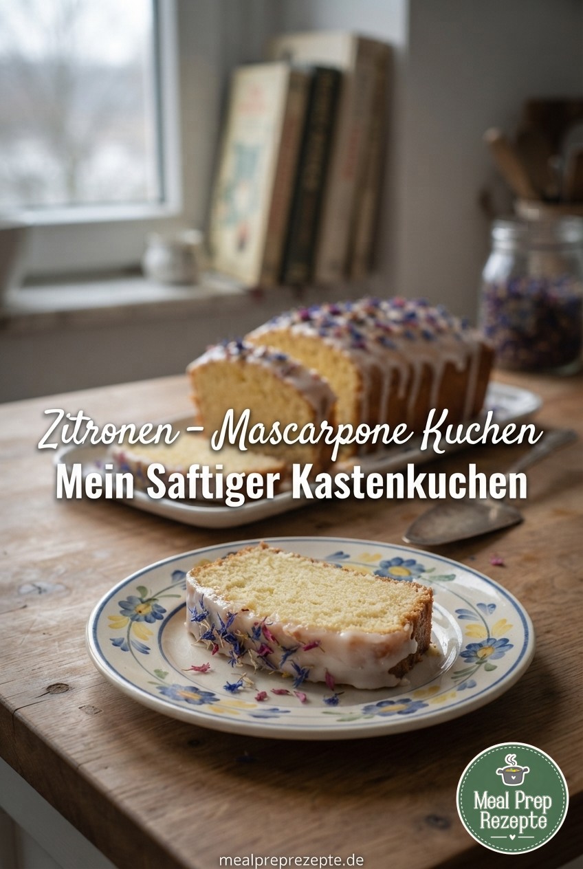 Zitronen - Mascarpone Kuchen - Mein Saftiger Kastenkuchen