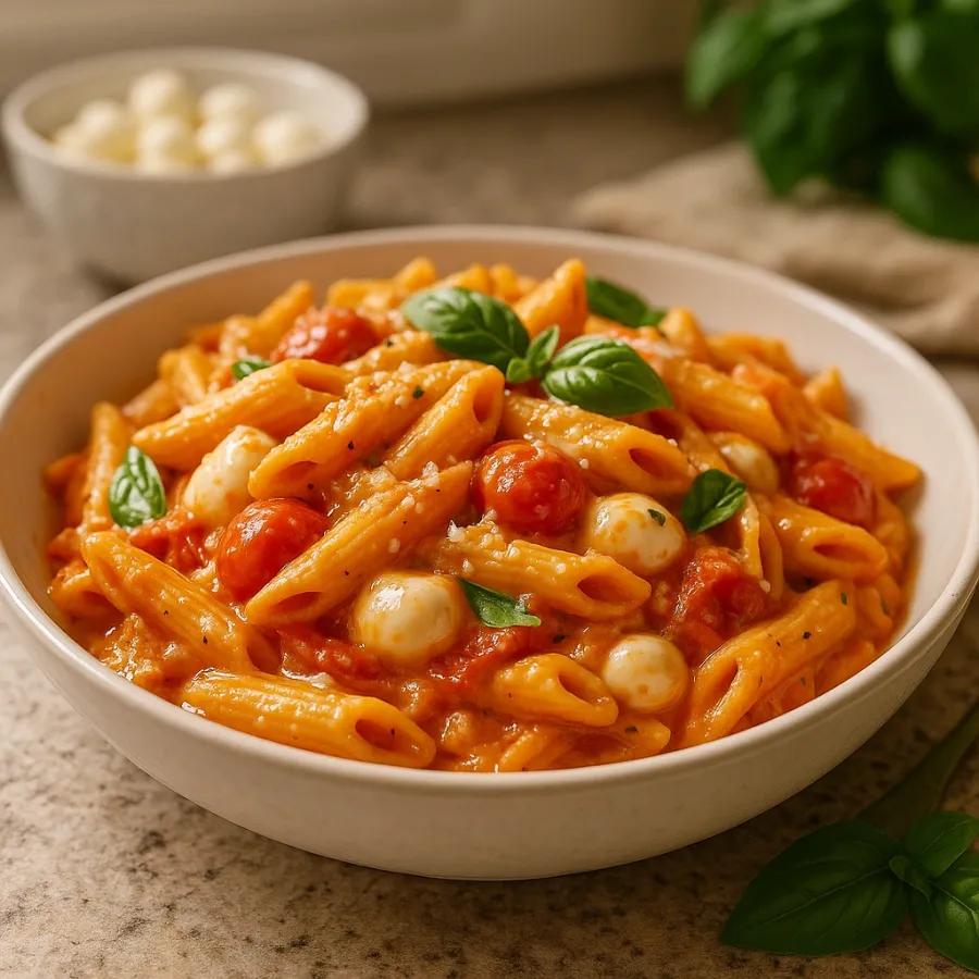 Fertige Tomaten Mozzarella Pasta