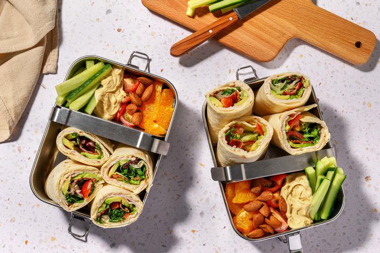 Vegetarische Wraps für unterwegs